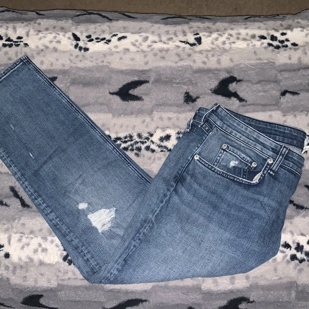 rag & bone DRE Low-Rise Slim Distressed Boyfriend Jeans — 31 - Picture 6 of 14